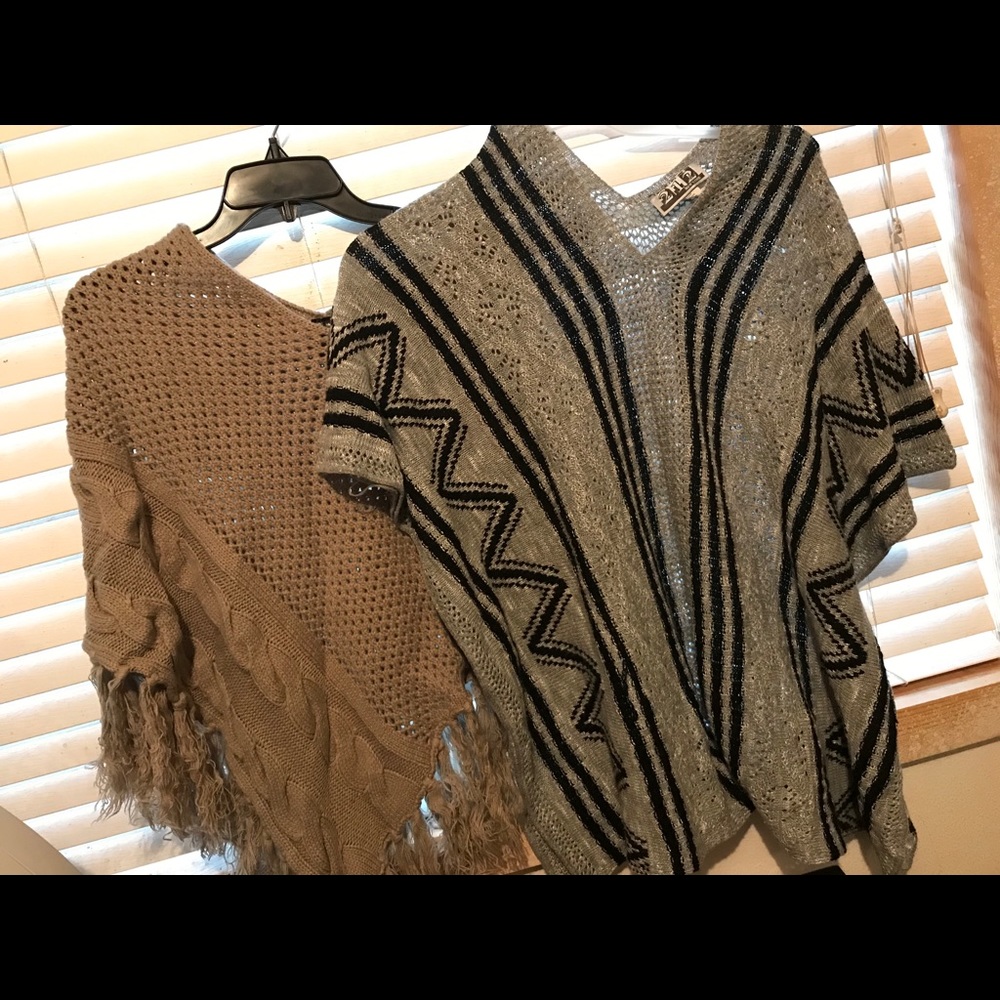 Women’s poncho sweater lot
